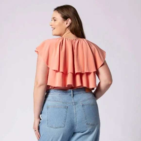 JOIE Lennon Tiered Flutter Silk‎ Top - Picture 3 of 9